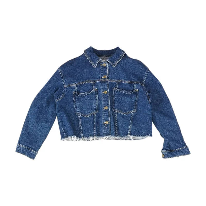 Limited Availability Blue Solid Denim Jacket