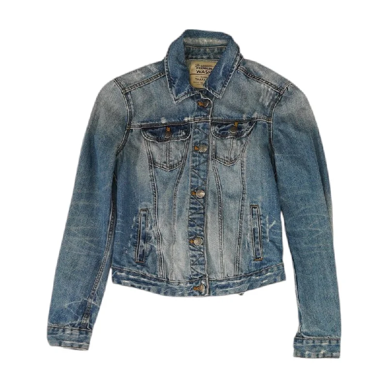 Major Savings Blue Solid Denim Jacket