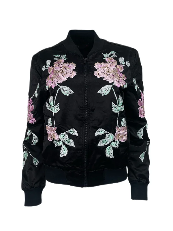 Lowest Price 3X1 Women's Black Zip Up Satin Jacket #797 M NWT