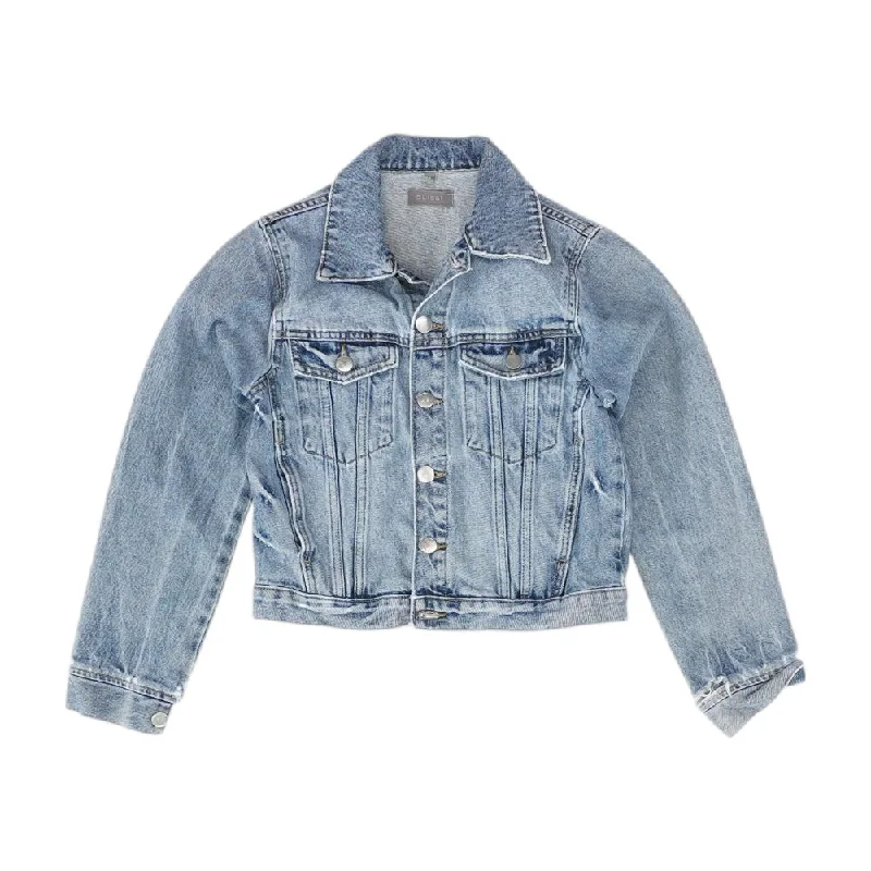 Deal of the Day Blue Solid Denim Jacket