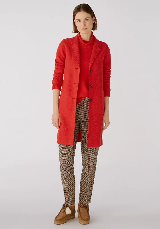 Inventory Reduction OUI Mayson Boiled Wool Jacket, Chinese Red