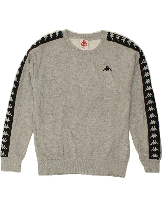 Special Savings KAPPA Womens Graphic Sweatshirt Jumper UK 10 Small Grey Cotton