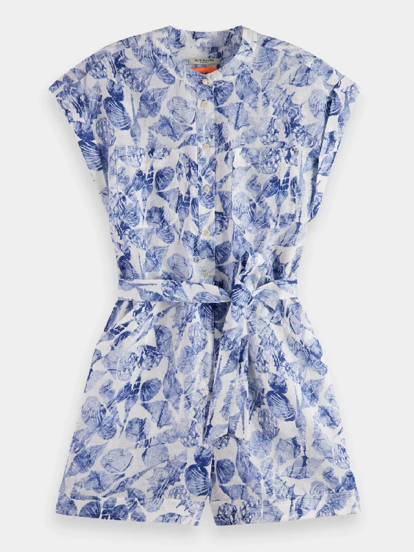 Mega Sale Linen printed playsuit