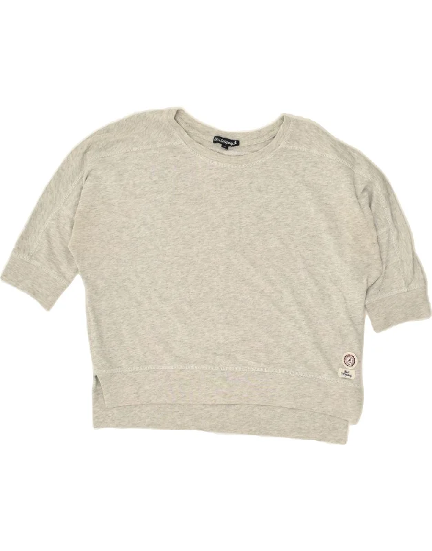 Price Rollback BEST COMPANY Womens Oversized Sweatshirt Jumper UK 10 Small Grey Flecked