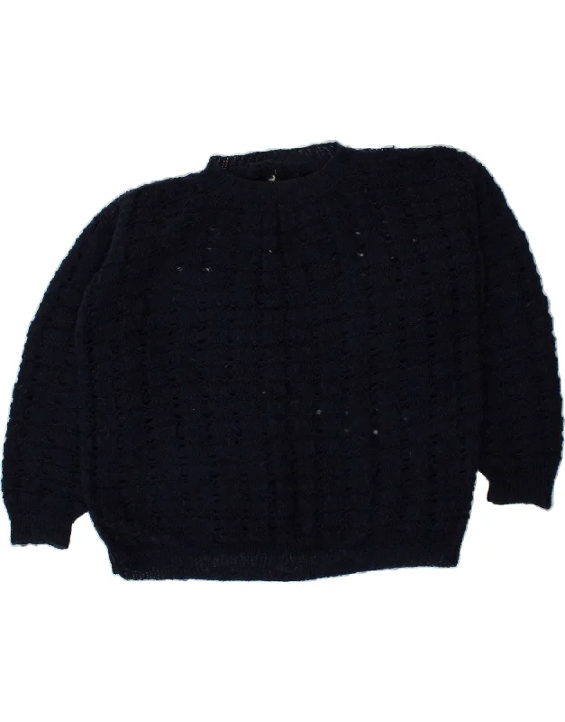 Steals and Deals VINTAGE Womens Crew Neck Jumper Sweater UK 18 XL Navy Blue