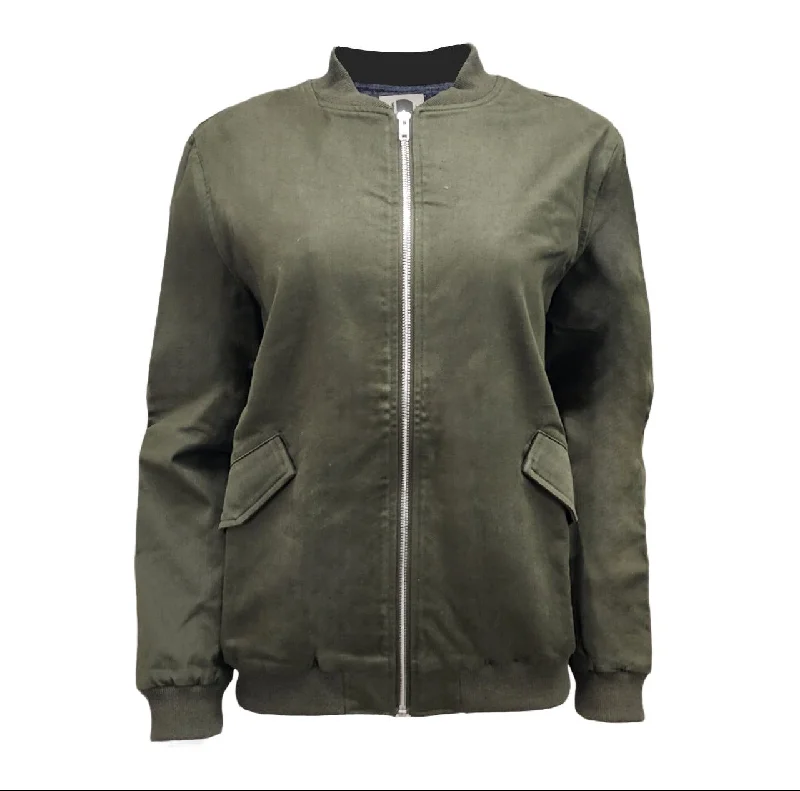 Exclusive Savings HoodLamb Women's Green Unlined Natural Hemp Bomber Jacket 420 NWT