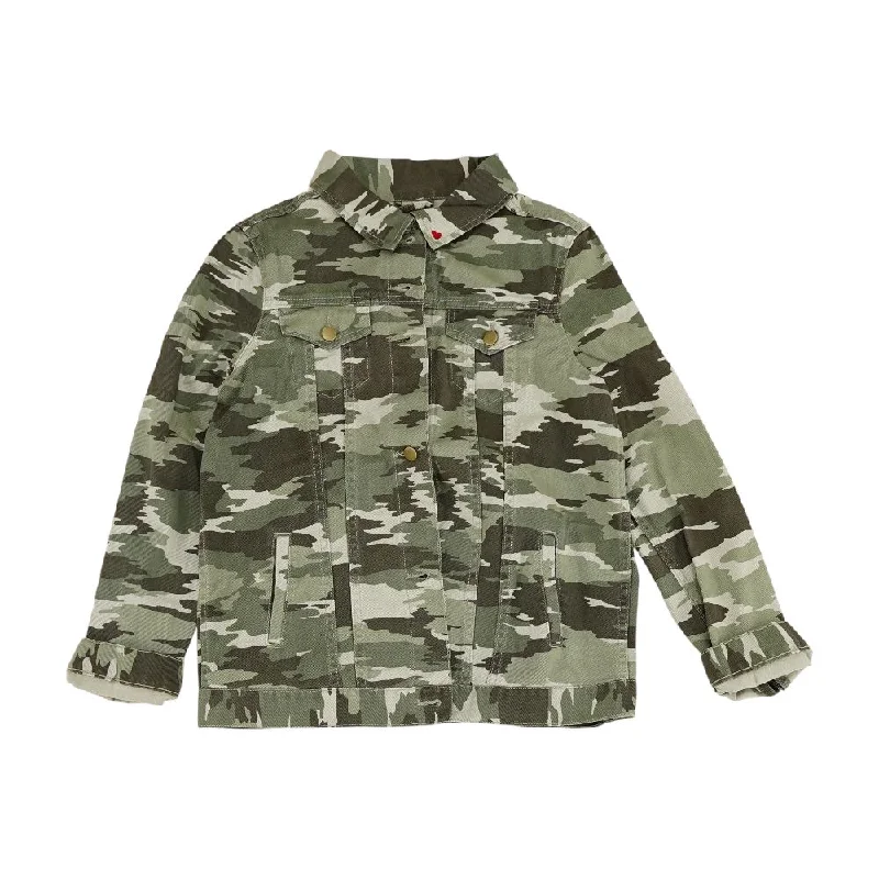 Fantastic Offers Green Camo Denim Jacket