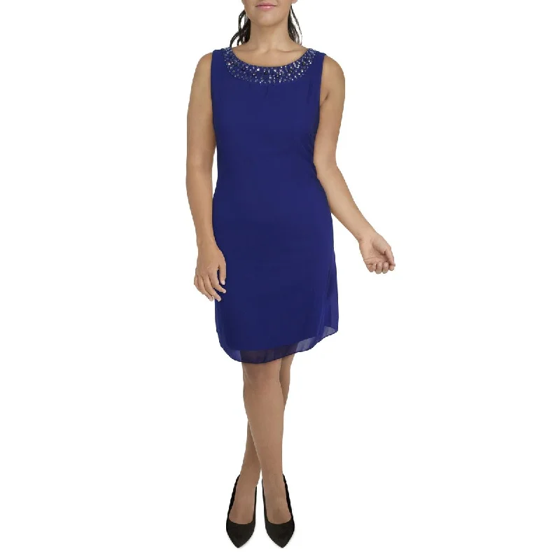 Discount Deals Womens Embellished Sleeveless Cocktail And Party Dress