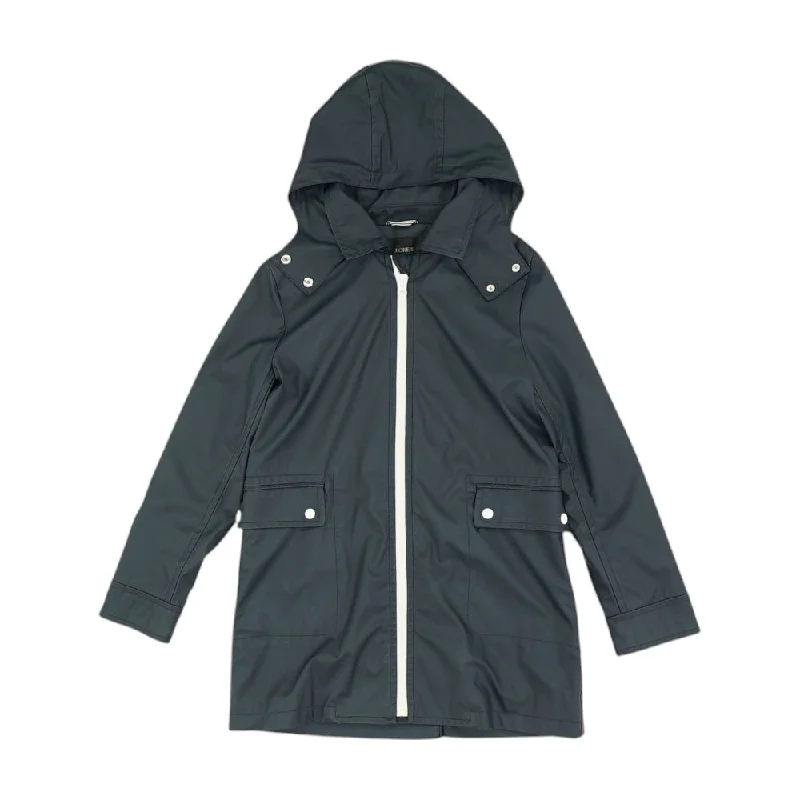 Special Discount Navy Solid Rain Jacket