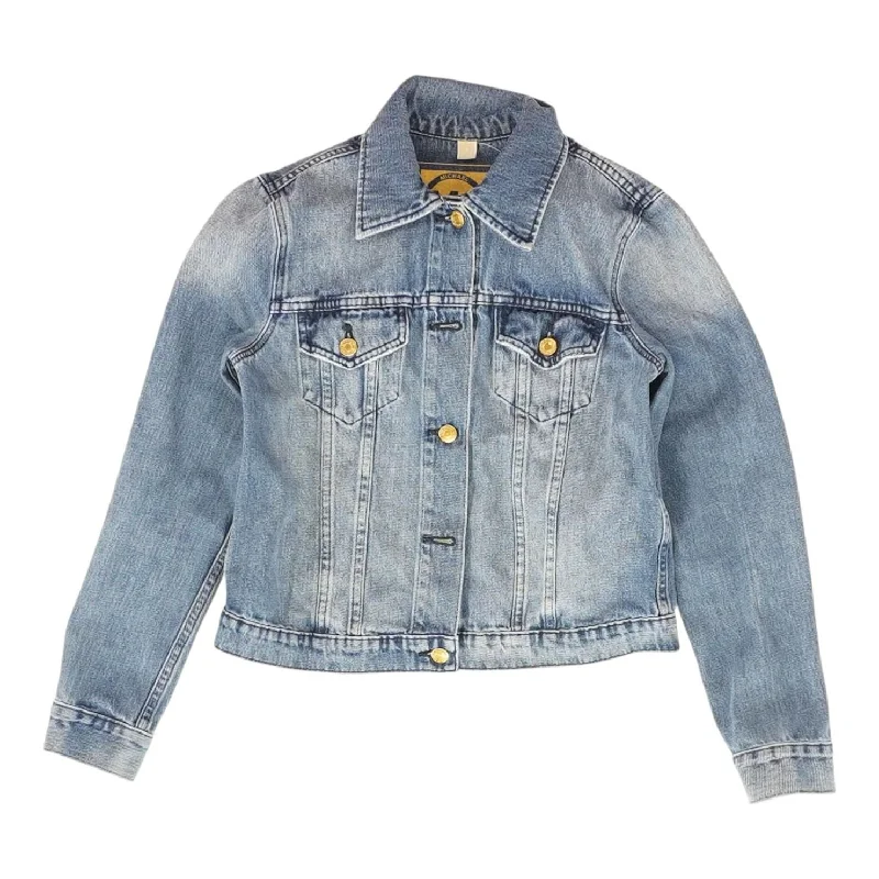 Don’t Miss Out Blue Solid Denim Jacket