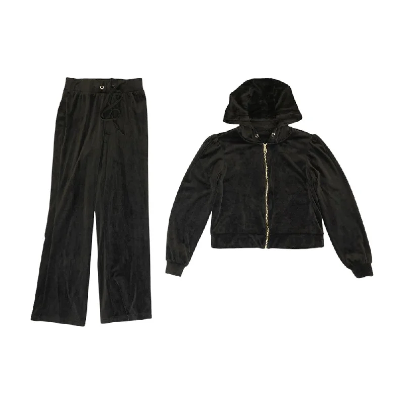 Get It Before It’s Gone Black Solid Lightweight Jacket and Pant Set