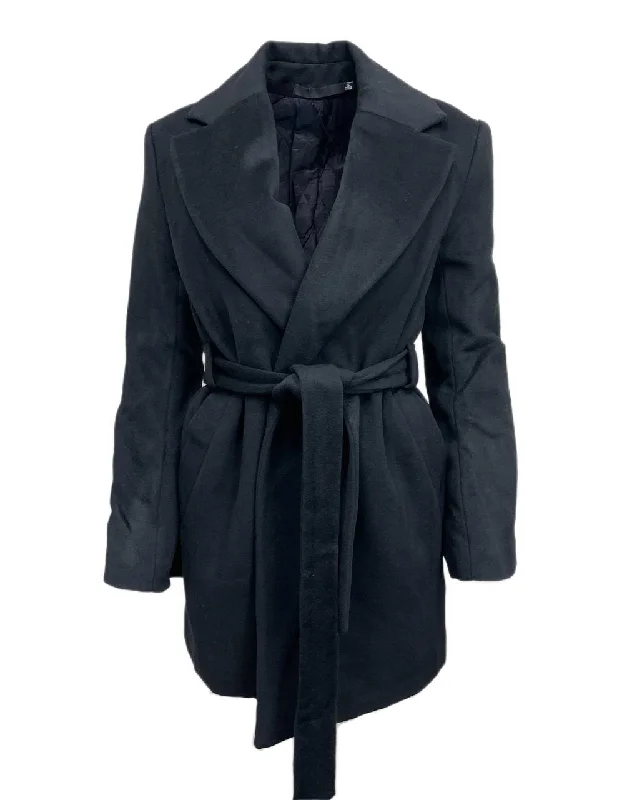 Big Discounts BLK DNM Women's Black Wool Coat 16 #WUW13601 Size Small NWT