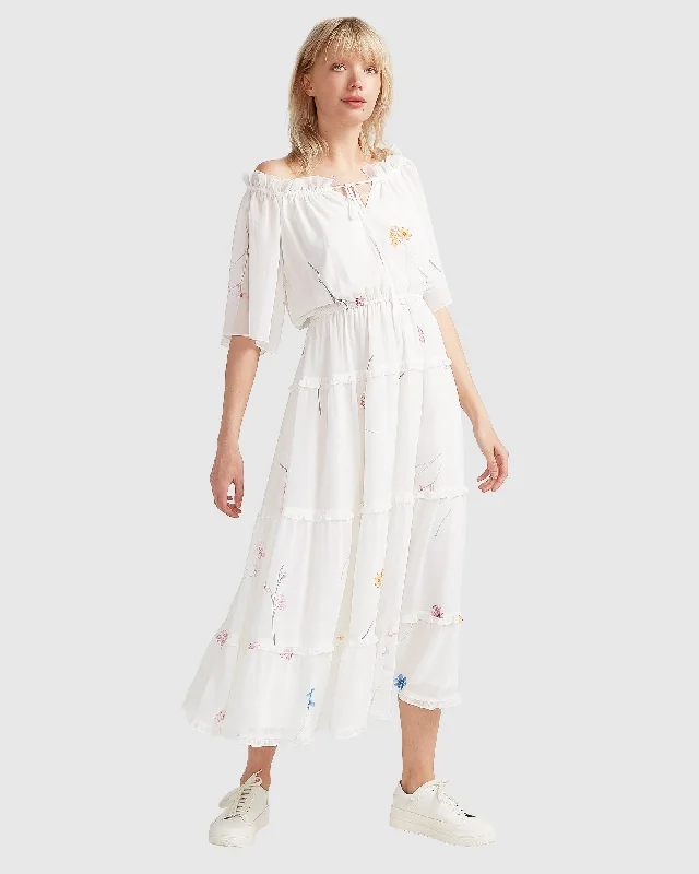Bonus Savings La Femme Tiered Maxi Dress