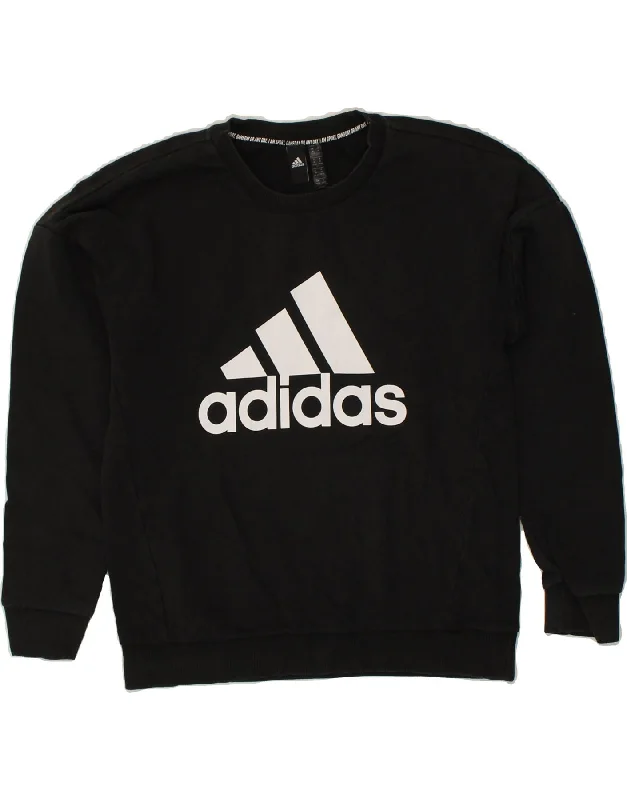 Doorbuster Deal ADIDAS Womens Graphic Sweatshirt Jumper UK 12/14 Medium Black Cotton Doorbuster Deal ADIDAS Womens Graphic Sweatshirt Jumper UK 12/14 Medium Black Cotton