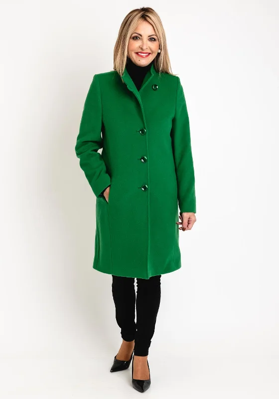 Deal of the Day Christina Felix Classic Tailored Wool Cashmere Blend Long Coat, Shamrock Green Deal of the Day Christina Felix Classic Tailored Wool Cashmere Blend Long Coat, Shamrock Green