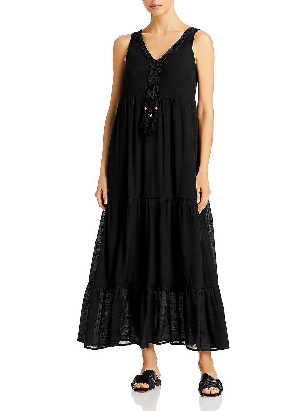Bargain Prices Womens Sleeveless V-Neck Maxi Dress