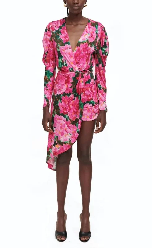 Grand Opening Sale Talon Dress In Pink Multi