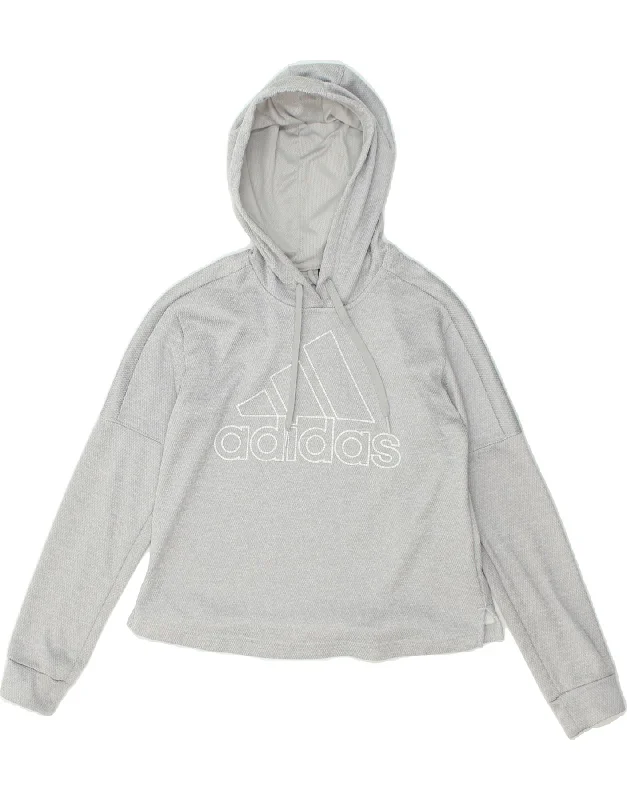 Take Advantage ADIDAS Womens Climawarm Graphic Hoodie Jumper UK 8/10 Small Grey Cotton Take Advantage ADIDAS Womens Climawarm Graphic Hoodie Jumper UK 8/10 Small Grey Cotton