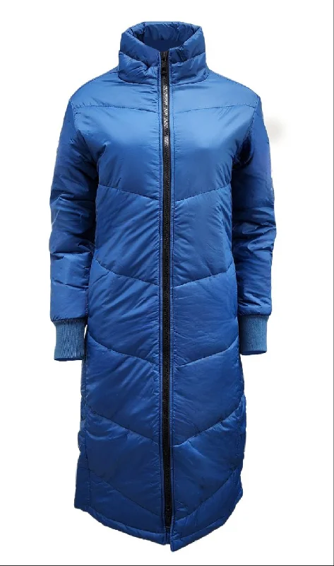Weekend Flash Sale HoodLamb Women's Navy Long Hemp Recycled Materials Long Puffer NWT