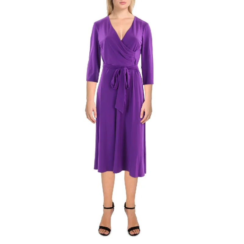 Online Specials Womens 3/4 Sleeve Calf Midi Dress