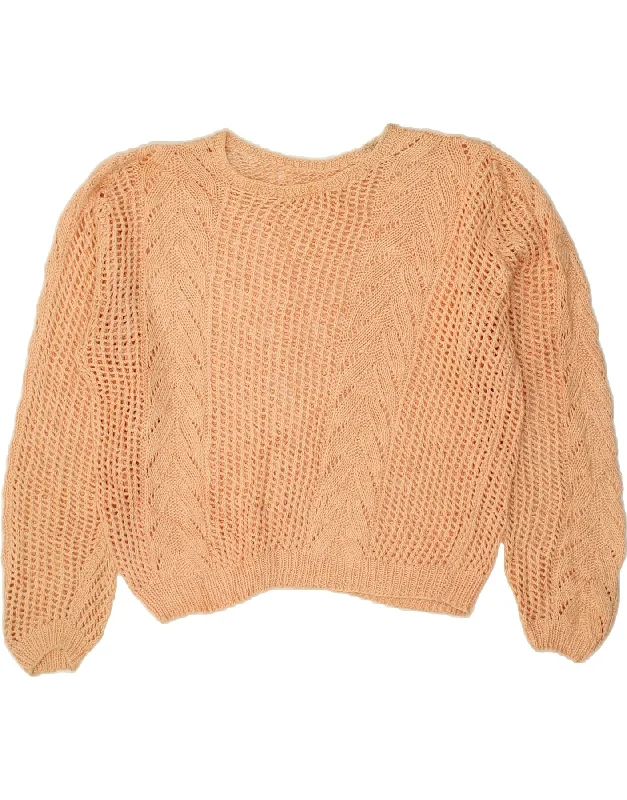 Price Reduction VINTAGE Womens Boat Neck Jumper Sweater UK 14 Large Beige