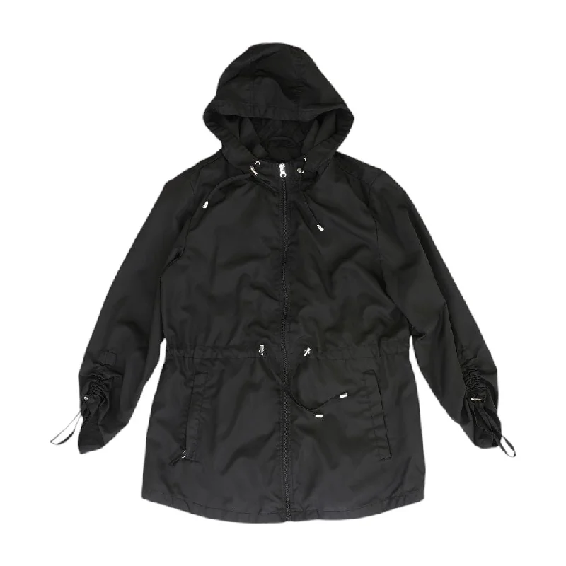 Major Savings Black Solid Lightweight Jacket