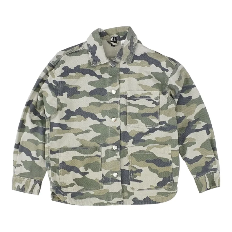 Shop and Save Green Camo Denim Jacket