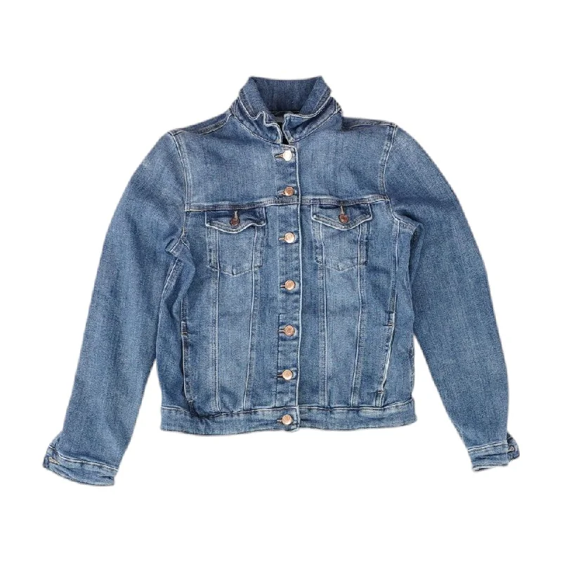 Flash Sale Blue Solid Denim Jacket