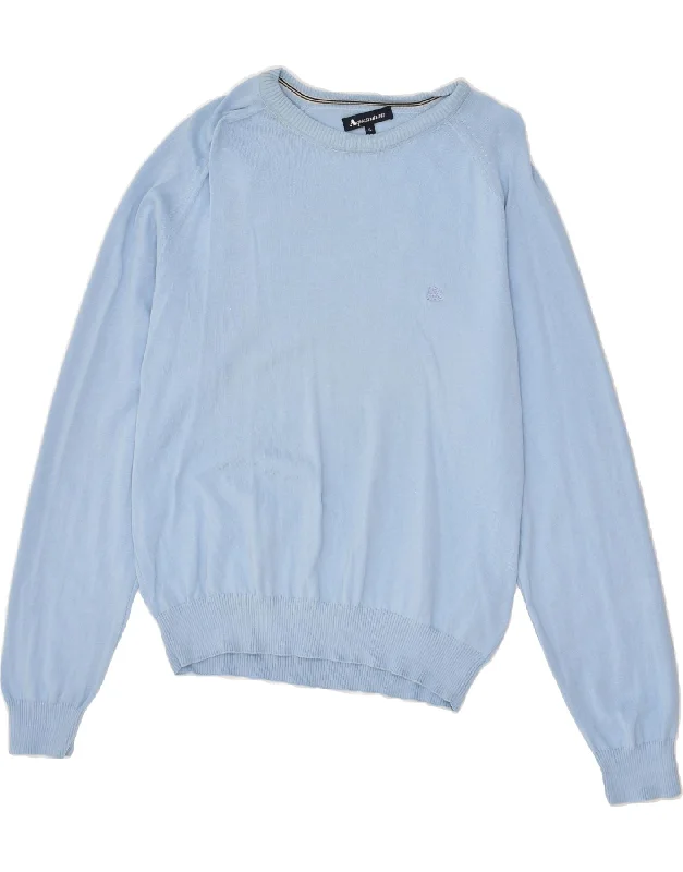 Savings Galore AQUASCUTUM Womens V-Neck Jumper Sweater UK 18 XL Blue Cotton