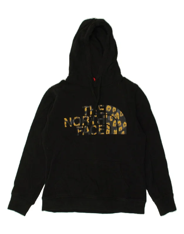 One-DAY Sale THE NORTH FACE Womens Graphic Hoodie Jumper UK 14 Medium Black Cotton