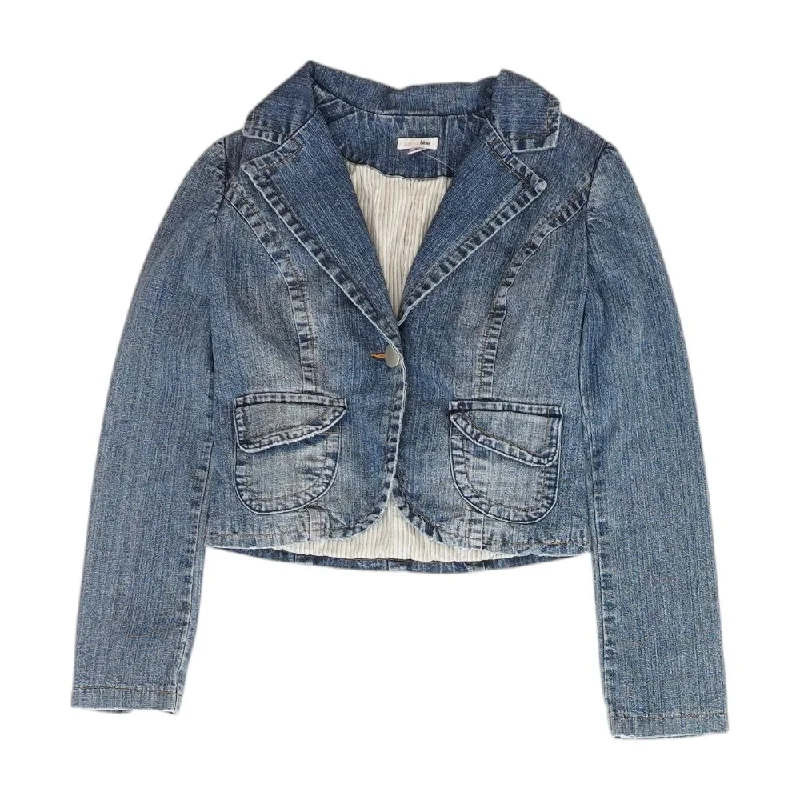 Take Advantage Blue Solid Denim Jacket