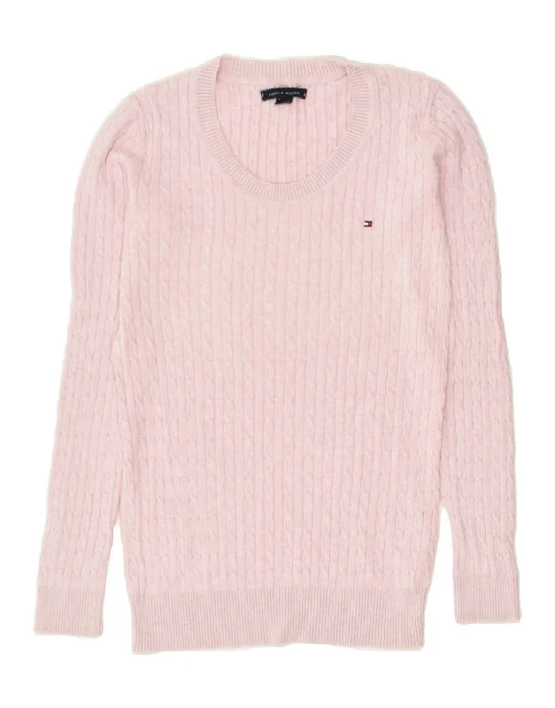Weekend Flash Sale TOMMY HILFIGER Womens Crew Neck Jumper Sweater UK 2 2XS Pink Cotton Weekend Flash Sale TOMMY HILFIGER Womens Crew Neck Jumper Sweater UK 2 2XS Pink Cotton