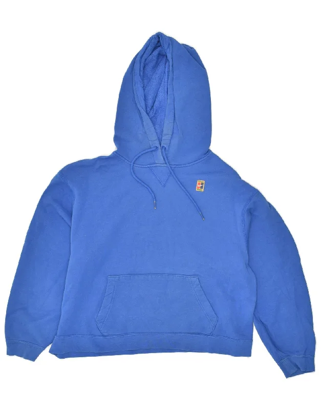 The Best Prices NIKE Womens Hoodie Jumper UK 10 Small Blue Cotton