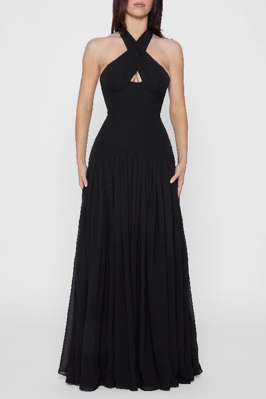Value Deals Harmony Halter Corset Maxi Dress