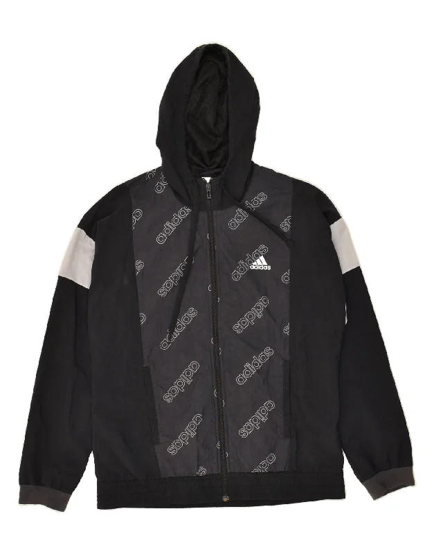 Fantastic Offers ADIDAS Womens Graphic Zip Hoodie Sweater UK 12/14 Medium Black Colourblock Fantastic Offers ADIDAS Womens Graphic Zip Hoodie Sweater UK 12/14 Medium Black Colourblock