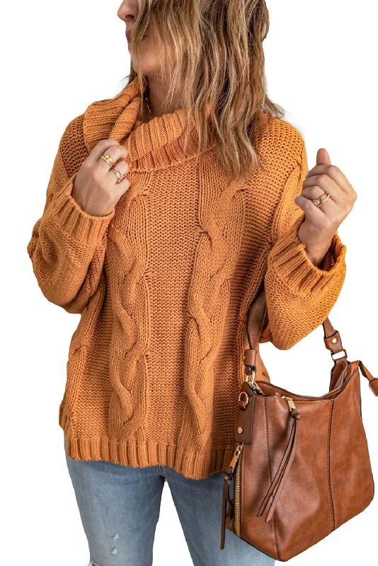Closeout Mustard Yellow Oversized Knit Sweater