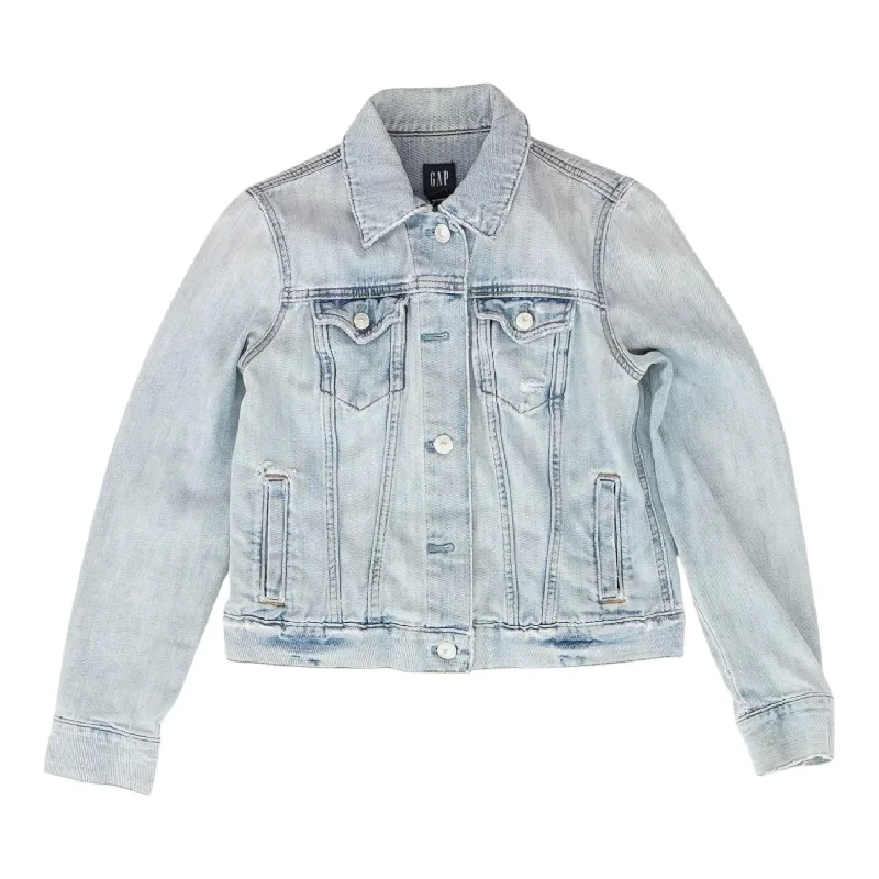 Clearance Event Blue Solid Denim Jacket