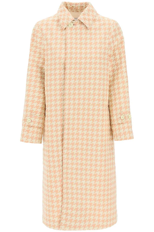 Extra Savings Houndstooth Patterned Car Coat