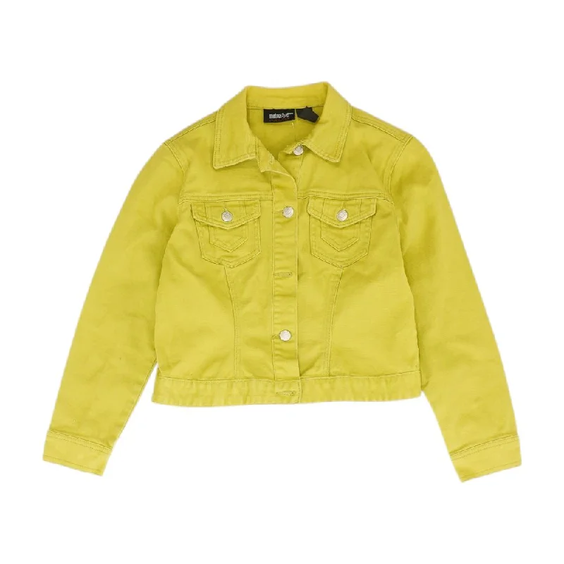 Buy Now Green Solid Denim Jacket