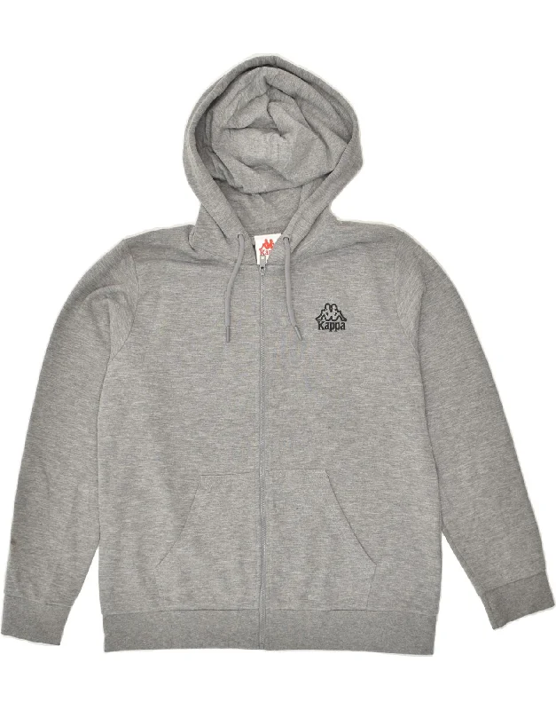 Time-Limited Offer KAPPA Womens Zip Hoodie Sweater UK 18 XL Grey Cotton