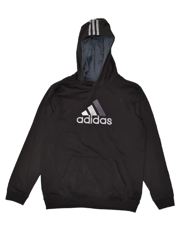 Extra Savings ADIDAS Womens Graphic Hoodie Jumper UK 18 XL Black Polyester