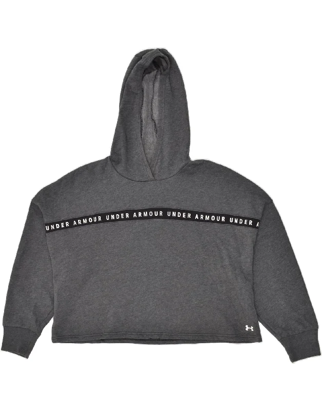 Great Deals UNDER ARMOUR Womens Oversized Crop Graphic Hoodie Jumper UK 16 Large Grey Great Deals UNDER ARMOUR Womens Oversized Crop Graphic Hoodie Jumper UK 16 Large Grey