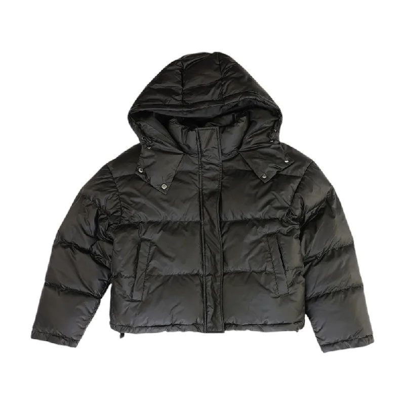Deal of the Day Black Solid Puffer Jacket