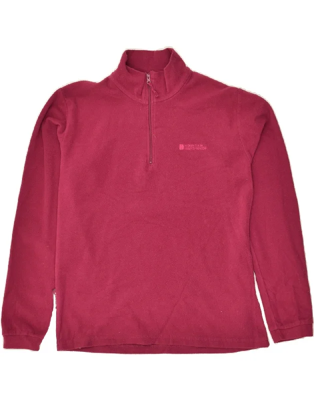 Price Break MOUNTAIN WAREHOUSE Womens Zip Neck Fleece Jumper UK 14 Large Pink