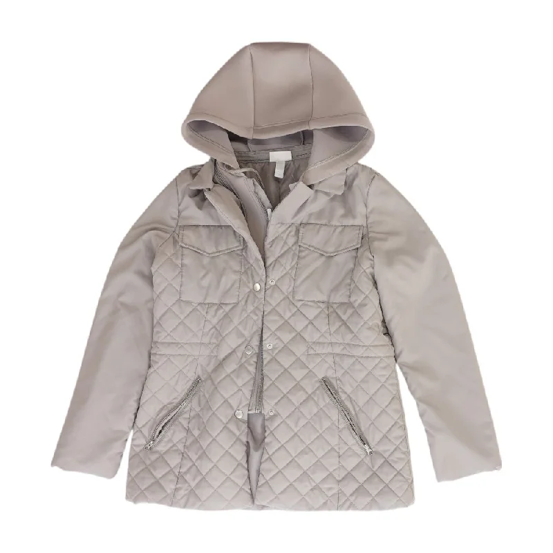 Steals and Deals Gray Solid Lightweight Jacket