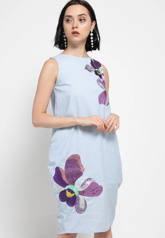 Price Reduction VANDA Blue Tulip Dress