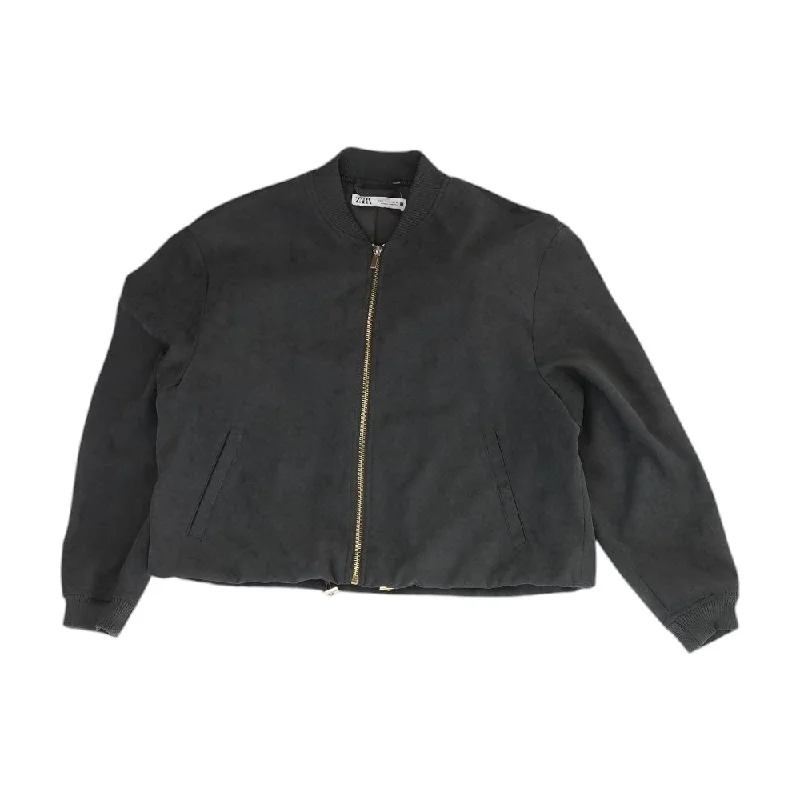 Mega Sale Gray Solid Bomber Jacket