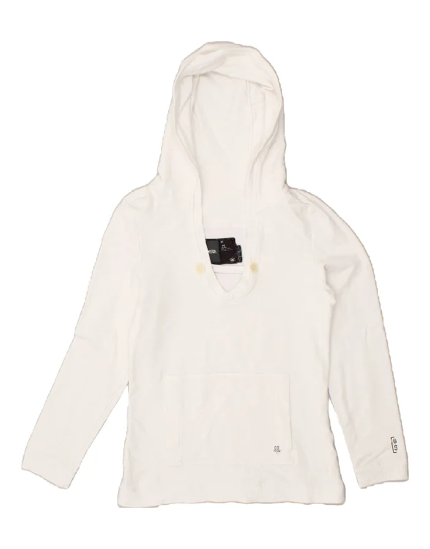 Clearance Event G-STAR Womens Hoodie Jumper UK 12 Medium White Cotton