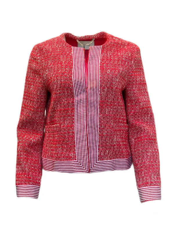 Best Deals Marella By Max Mara Women's Red Medium Tweed Jacket Size 8 NWT
