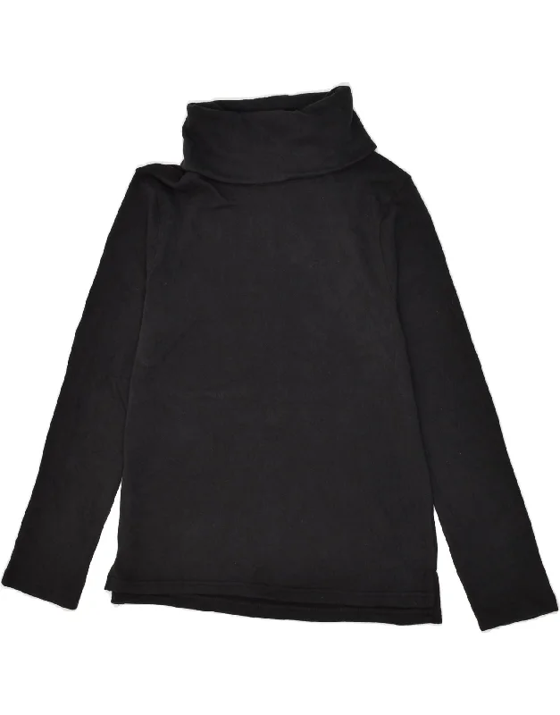 Low Prices J. CREW Womens Roll Neck Sweatshirt Jumper UK 10 Small Black Cotton